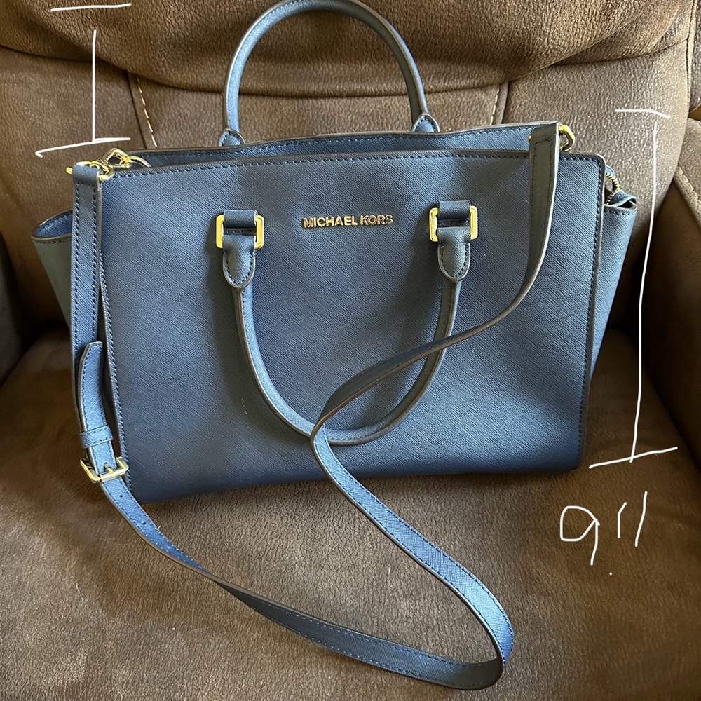 Michael Kors Navy Blue Handbag